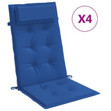 VIDAXL STUHR Kissen 4 St hoher Rücken Oxford Fabric Royal Blue - afbeelding 2