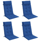 VIDAXL STUHR Kissen 4 St hoher Rücken Oxford Fabric Royal Blue - afbeelding 3