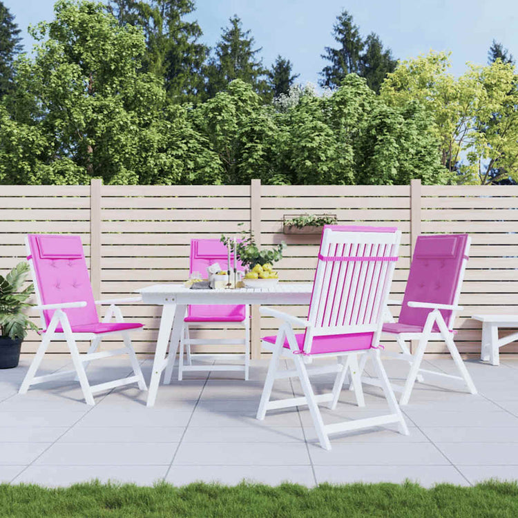 VidaXL Stuhlkissen 4 Stück Oxford-Stoff mit hoher Rückenlehne rosa
