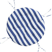 Vidaxl Sitzkissen runde gestreift Ø 100x11 cm Oxford Stoff blau weiß - afbeelding 2