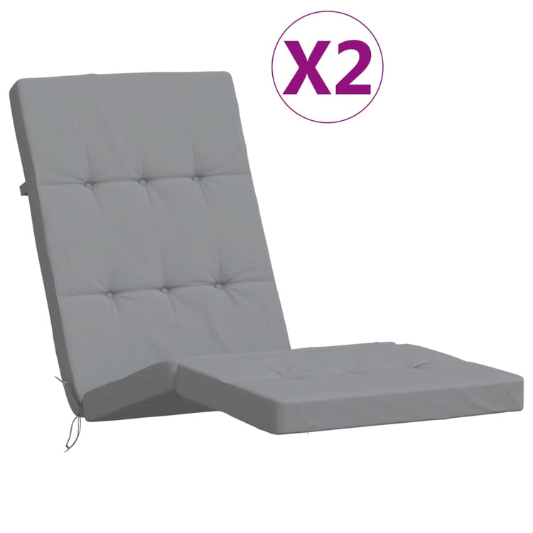Vidaxl Terrassenstuhlkissen 2 St. Oxford Stoff grau