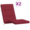 Vidaxl Terrassenstuhl Kissen 2 St. Oxford Stoff Wein rot