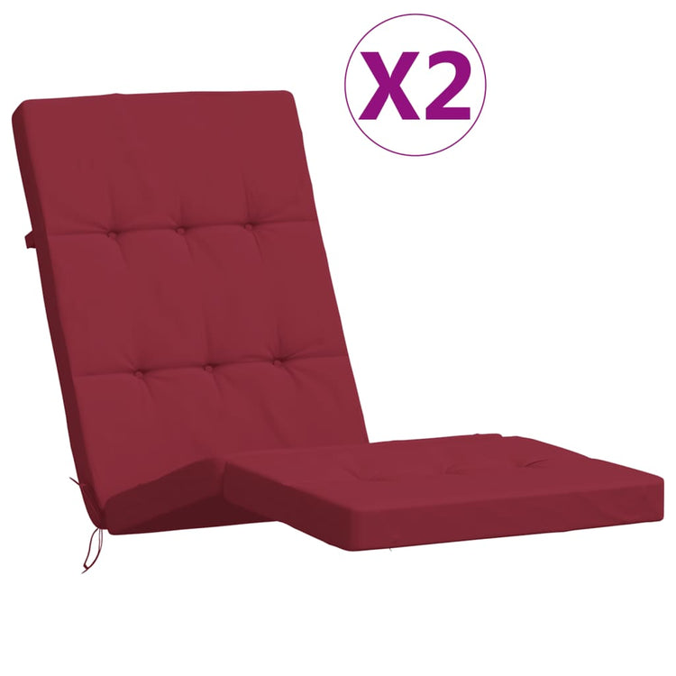 Vidaxl Terrassenstuhl Kissen 2 St. Oxford Stoff Wein rot