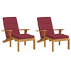 Vidaxl Terrassenstuhl Kissen 2 St. Oxford Stoff Wein rot