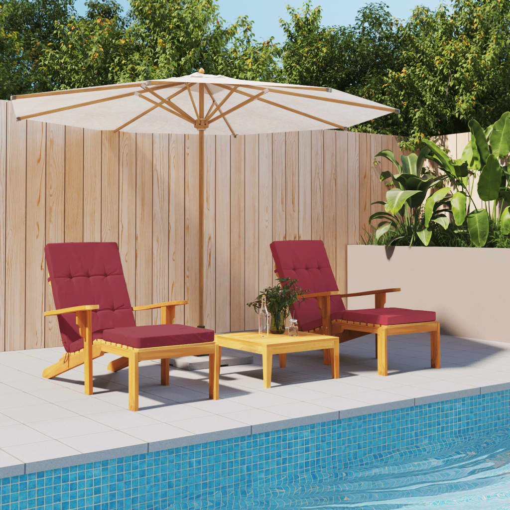 Vidaxl Terrassenstuhl Kissen 2 St. Oxford Stoff Wein rot