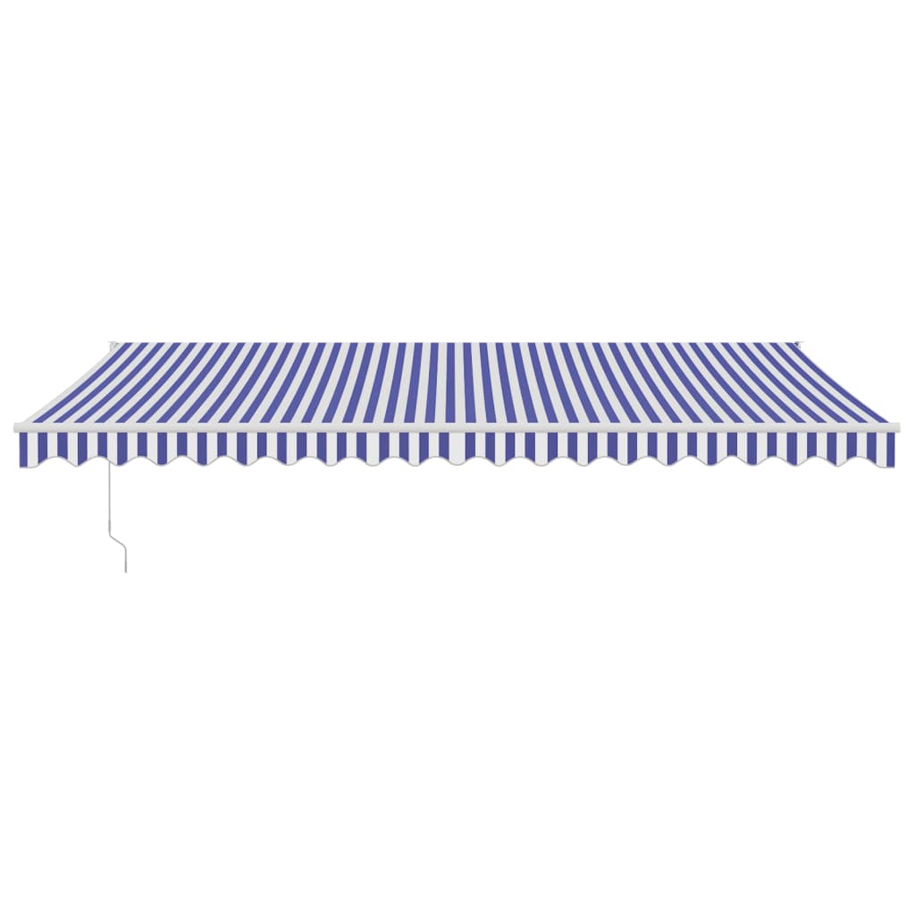 Vidaxx ausziehbare Markise 5x3 m Stoff und Aluminium blau und weiß