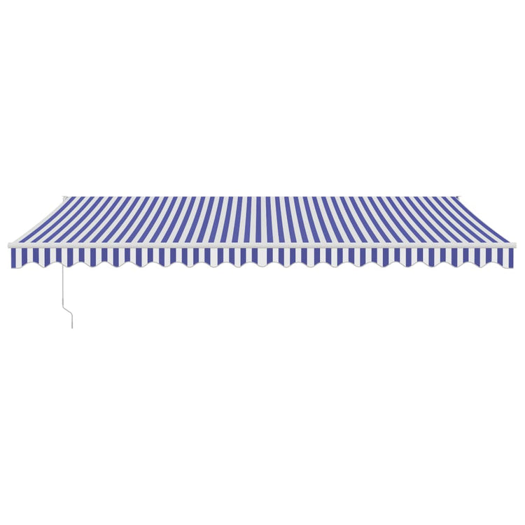 Vidaxx ausziehbare Markise 5x3 m Stoff und Aluminium blau und weiß