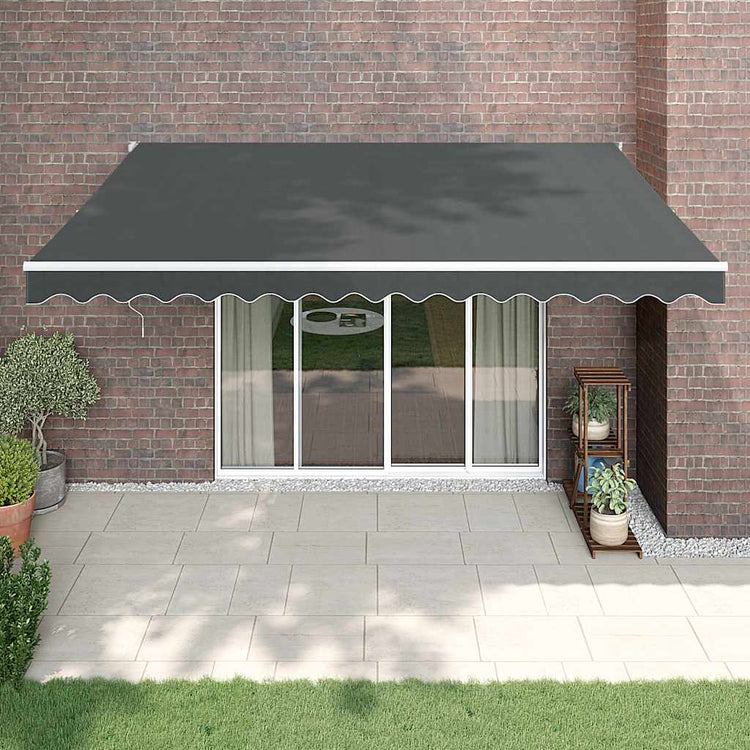 Vidaxx ausziehbare Markise 4,5x3 m Stoff und Aluminium Anthrazit