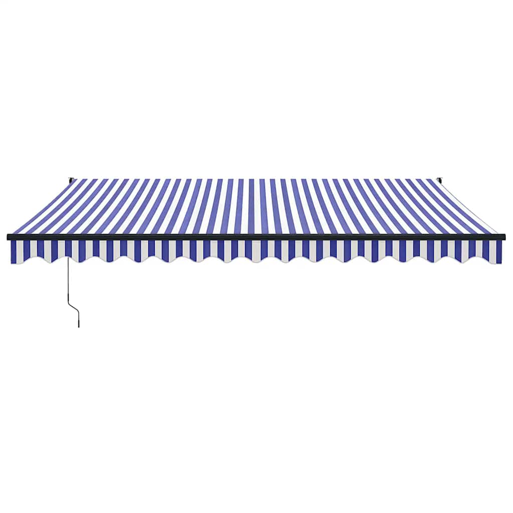 Vidaxx ausziehbare Markise 4x3 m Stoff und Aluminium blau und weiß