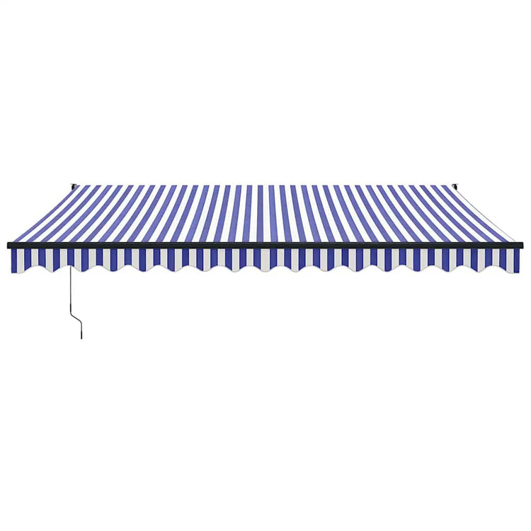 Vidaxx ausziehbare Markise 4x3 m Stoff und Aluminium blau und weiß