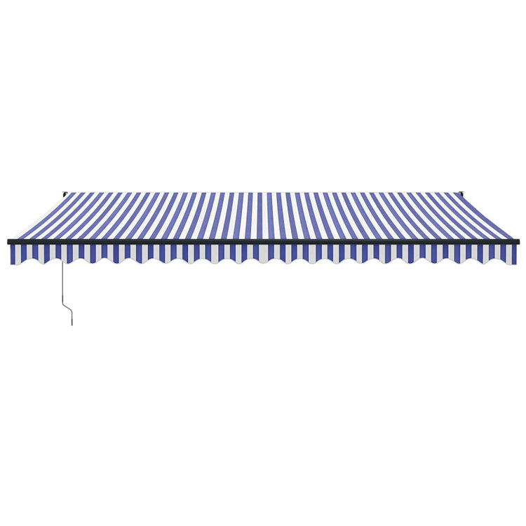 Vidaxx ausziehbare Markise 5x3 m Stoff und Aluminium blau und weiß