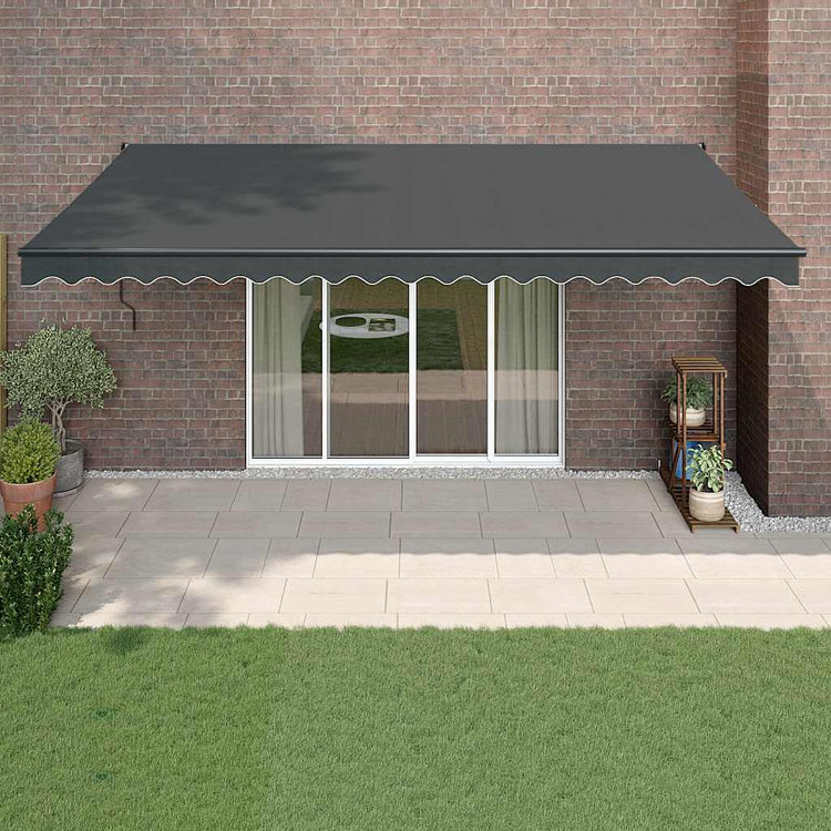 Vidaxx ausziehbare Markise 5x3 m Stoff und Aluminium Anthrazit