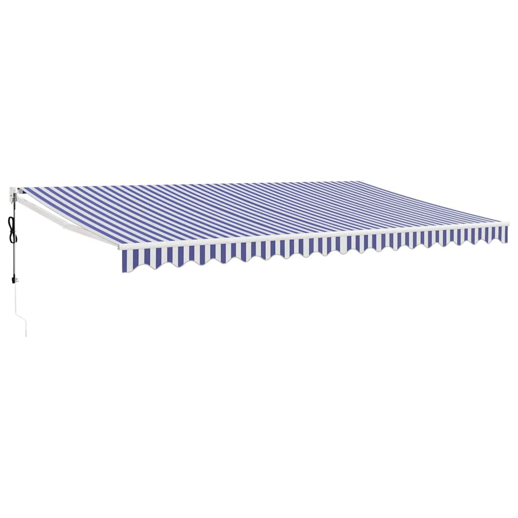 Vidaxx Markise automatisch ausziehbar 5x3 m blau und weiß