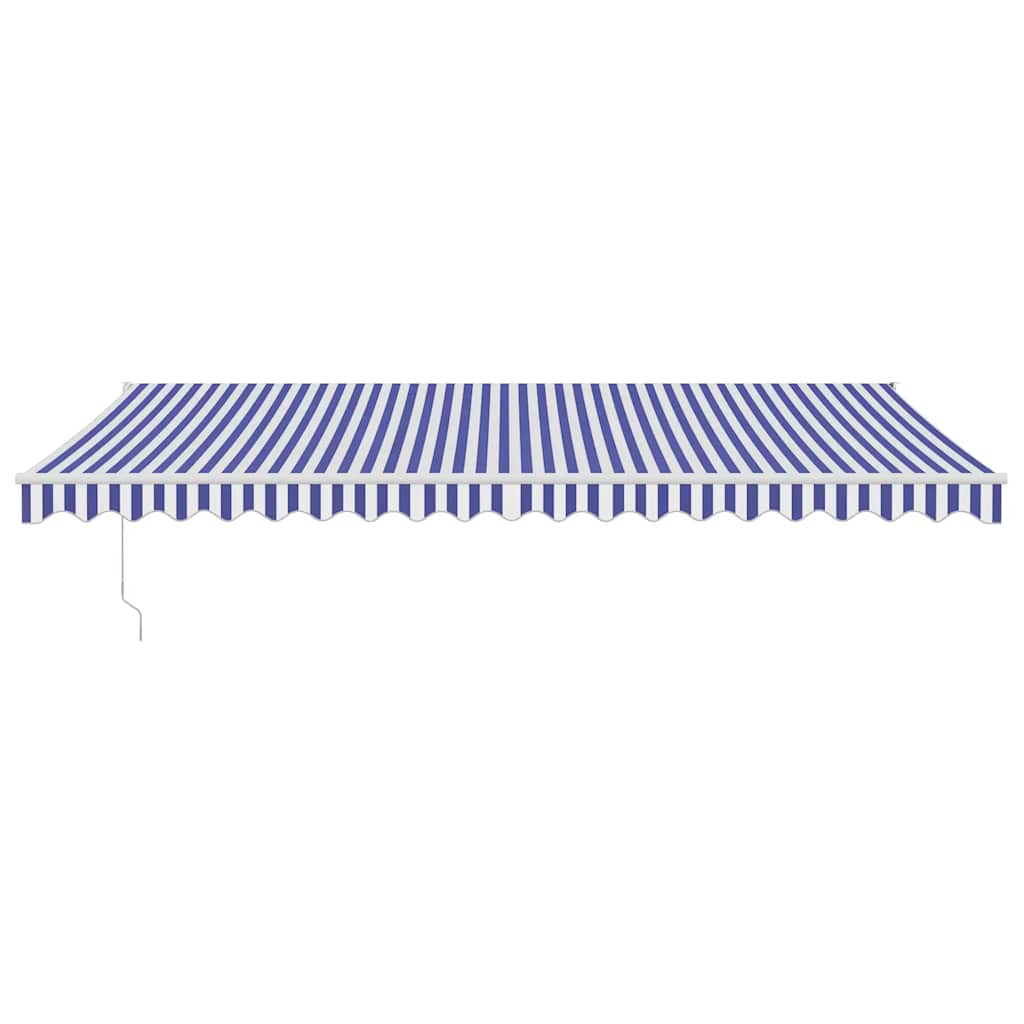 Vidaxx Markise automatisch ausziehbar 5x3 m blau und weiß