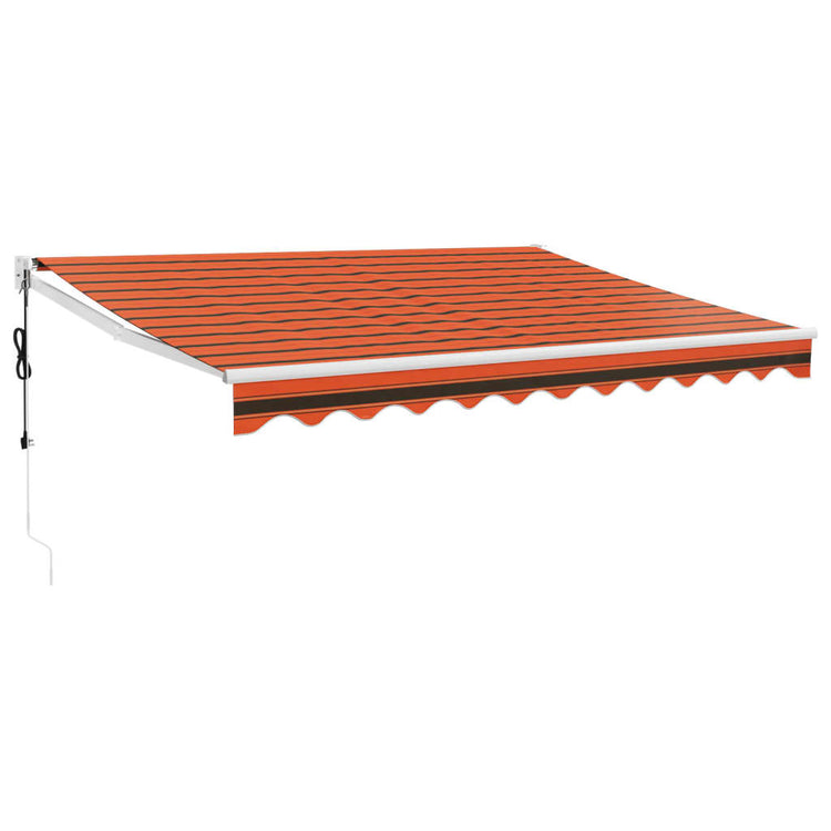 Vidaxx Markise automatisch ausziehbar 3,5x2,5 m Orange und Braun