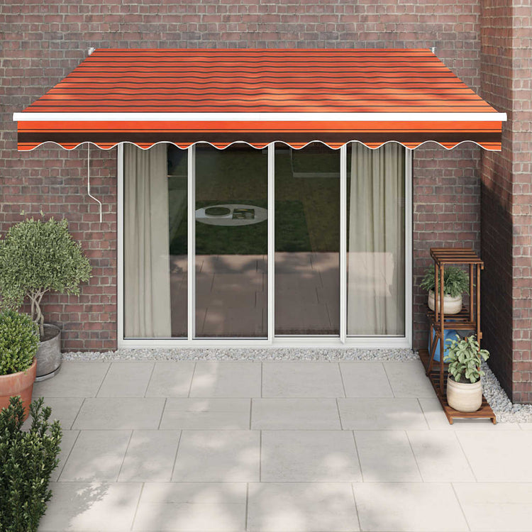 Vidaxx Markise automatisch ausziehbar 3,5x2,5 m Orange und Braun