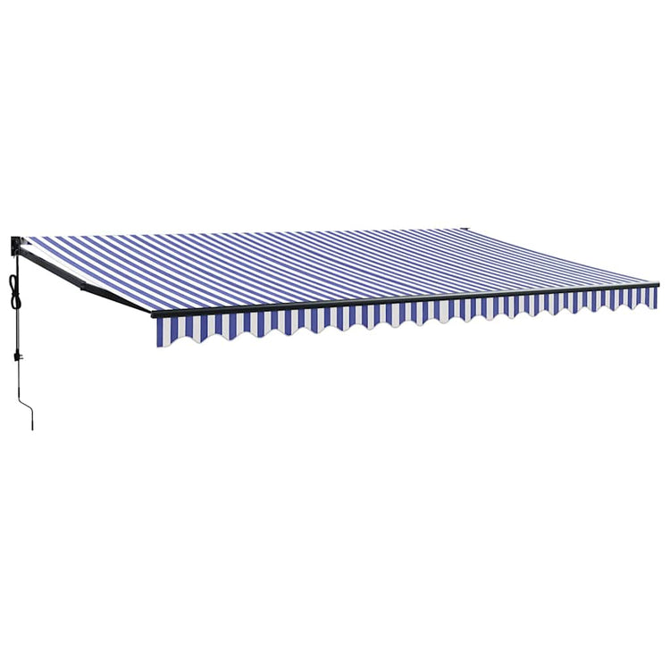 Vidaxx Markise automatisch ausziehbar 5x3 m blau und weiß