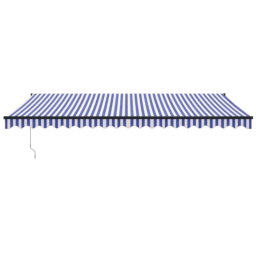 Vidaxx Markise automatisch ausziehbar 5x3 m blau und weiß