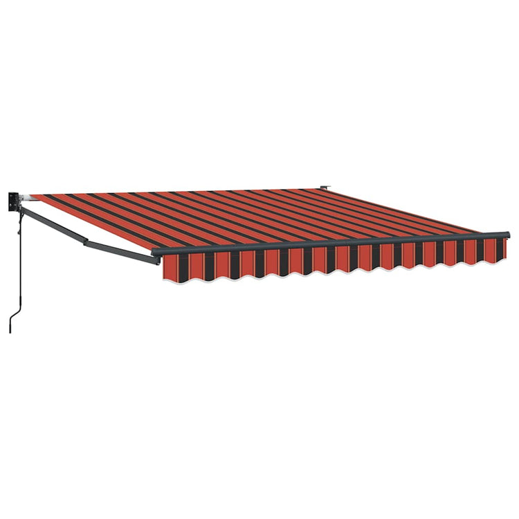 Vidaxx Markise automatisch ausziehbar 3,5x2,5 m Orange und Braun