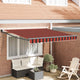 Vidaxx Markise automatisch ausziehbar 3,5x2,5 m Orange und Braun