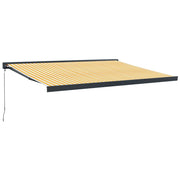 Vidaxl luifel ausziehbar 4x3 M Staub und Aluminiumgelb und Weiß - afbeelding 2