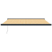 Vidaxl luifel ausziehbar 4x3 M Staub und Aluminiumgelb und Weiß - afbeelding 3