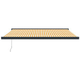 Vidaxl luifel ausziehbar 4,5 x 3 Maust und Aluminiumgelb und Weiß - afbeelding 3
