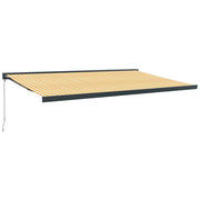 Vidaxl luifel ausziehbar 5x3 m Staub und Aluminiumgelb und Weiß - afbeelding 2
