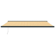 Vidaxl luifel ausziehbar 5x3 m Staub und Aluminiumgelb und Weiß - afbeelding 3