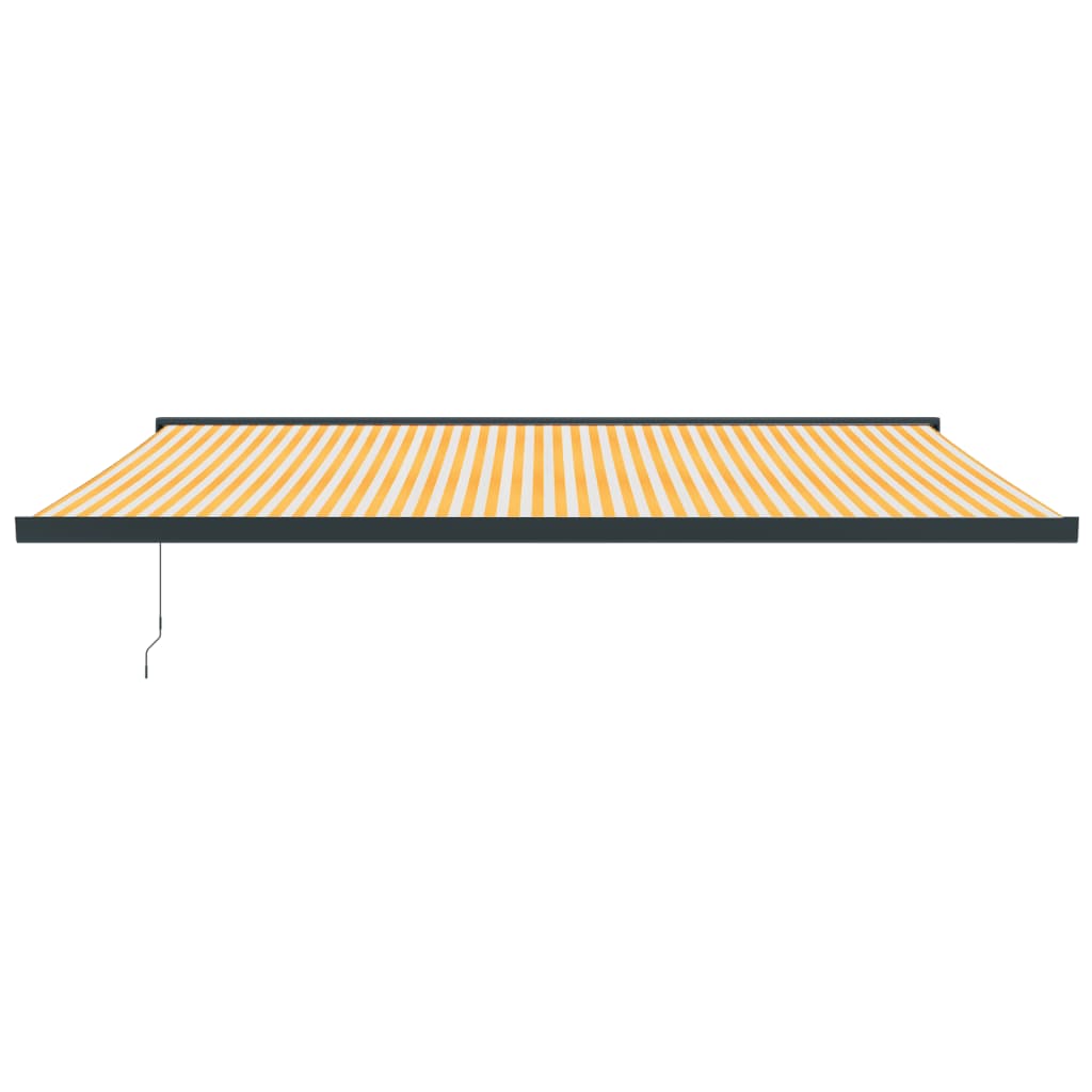 Vidaxl luifel ausziehbar 5x3 m Staub und Aluminiumgelb und Weiß