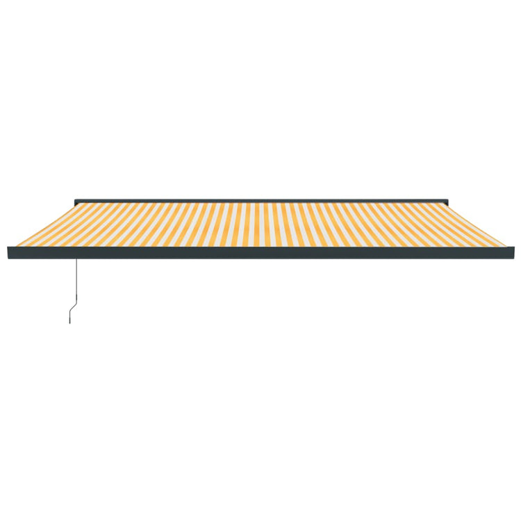 Vidaxl luifel ausziehbar 5x3 m Staub und Aluminiumgelb und Weiß