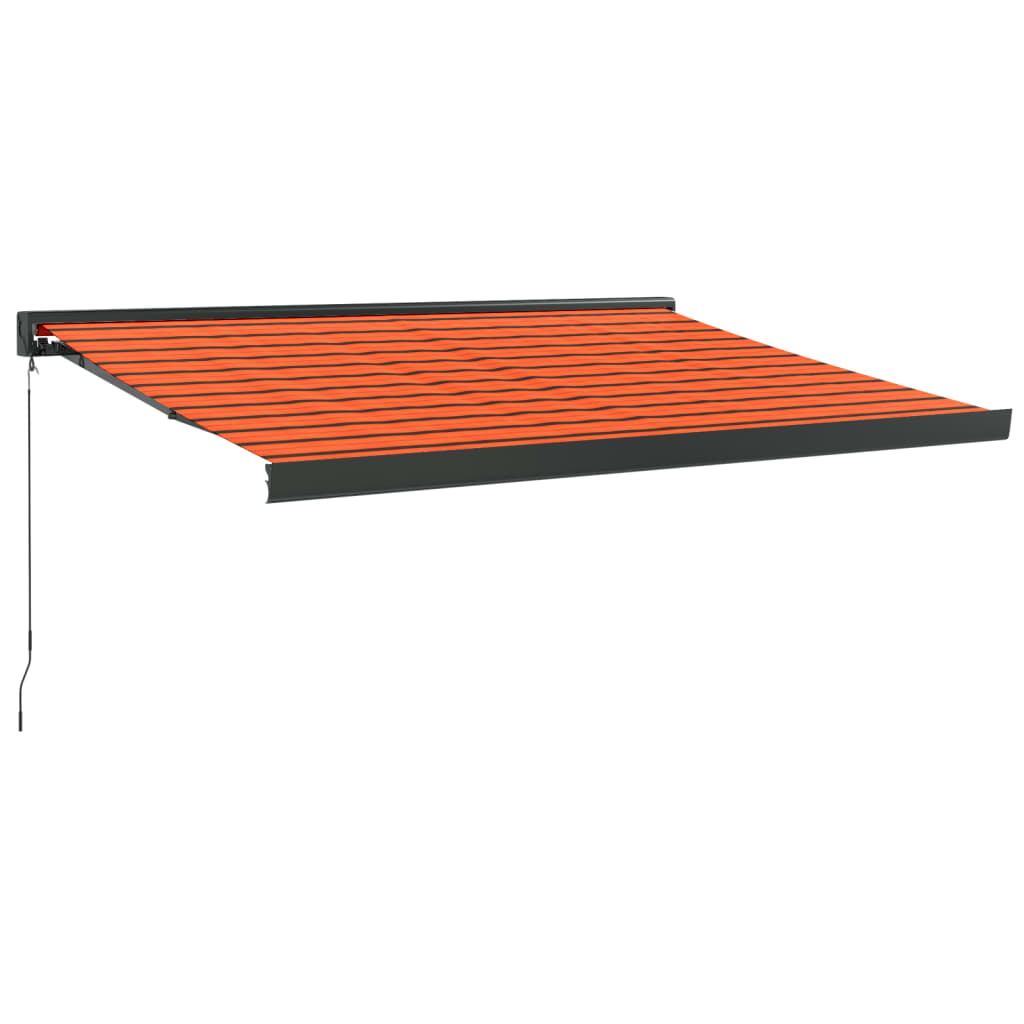 Vidaxl luifel ausziehbar 3x2,5 m Staub und Aluminiumorange und Braun