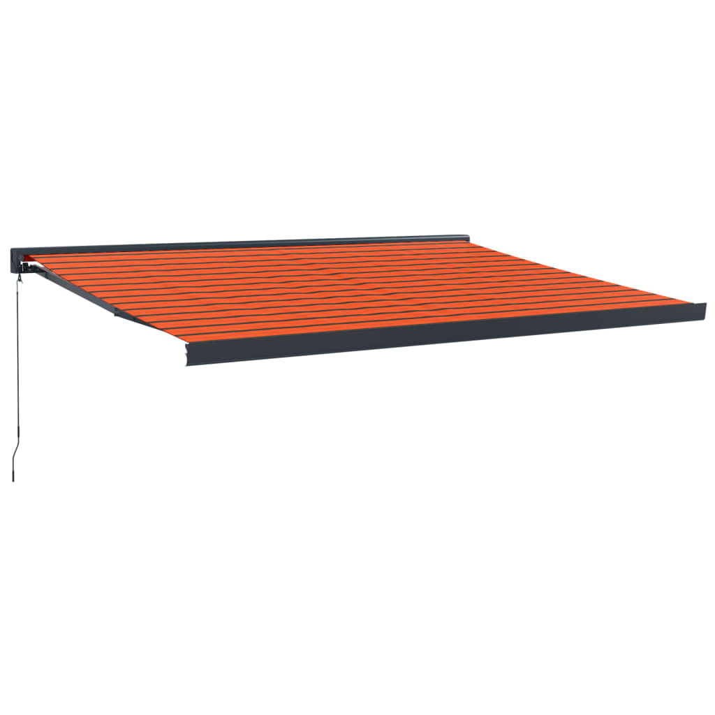 Vidaxl luifel ausziehbarer 4x3 Mststaude und Aluminiumorange und Braun