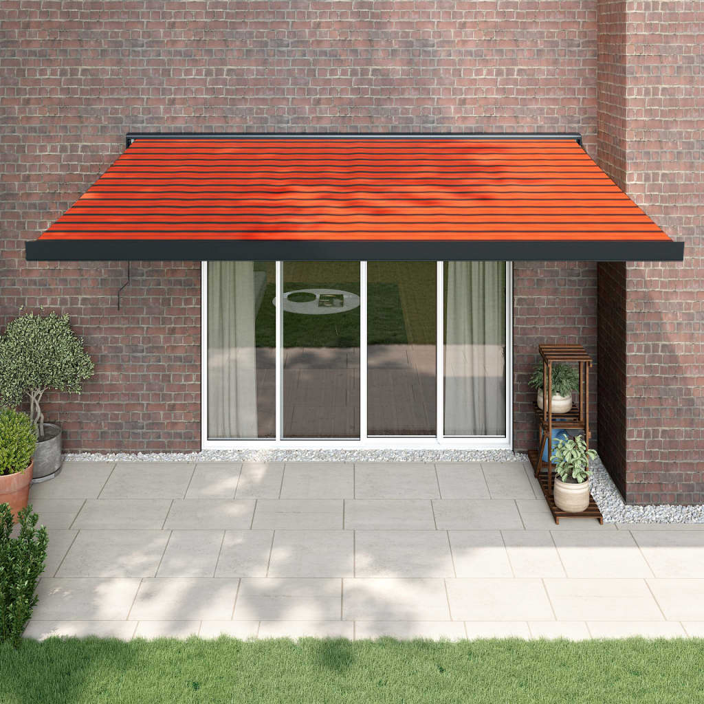 Vidaxl luifel ausziehbarer 4x3 Mststaude und Aluminiumorange und Braun