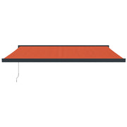 Vidaxl luifel ausziehbar 4,5 x 3 Maust- und Aluminiumorange und Braun - afbeelding 3