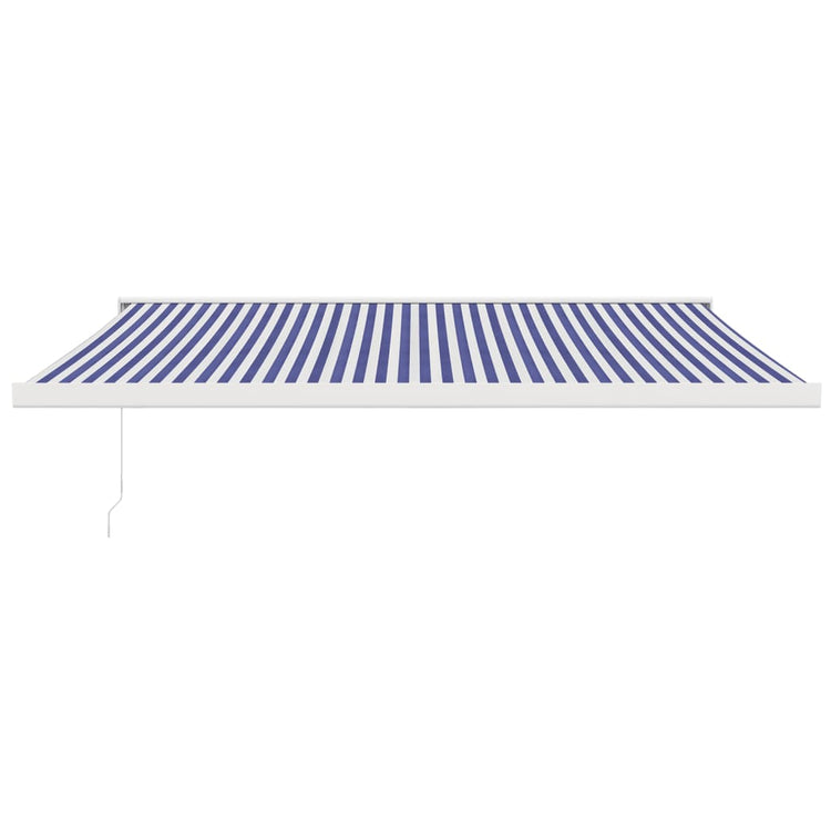 Vidaxl luifel ausziehbar 4x3 M Staub und Aluminiumblau und Weiß