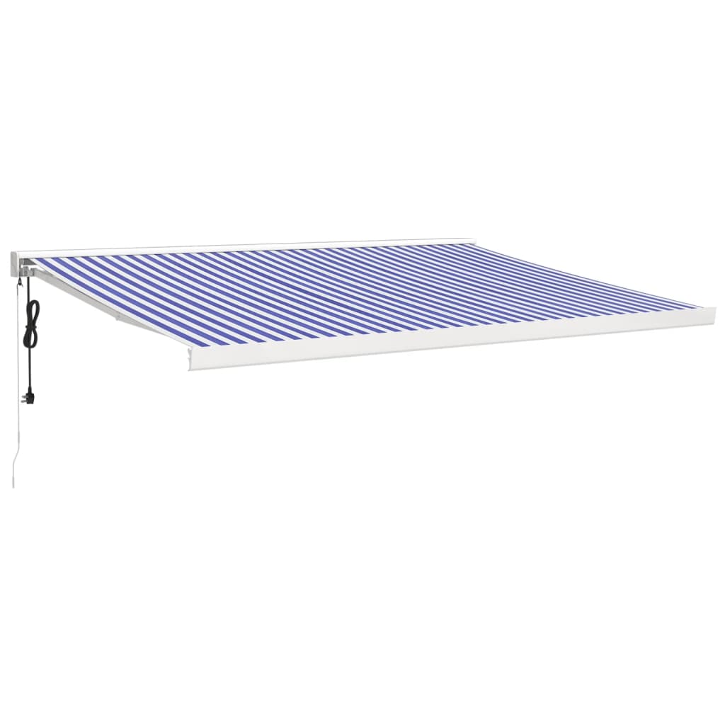 Vidaxl Laifel Ausziehbar 4,5 x 3 Maust und Aluminiumblau und Weiß