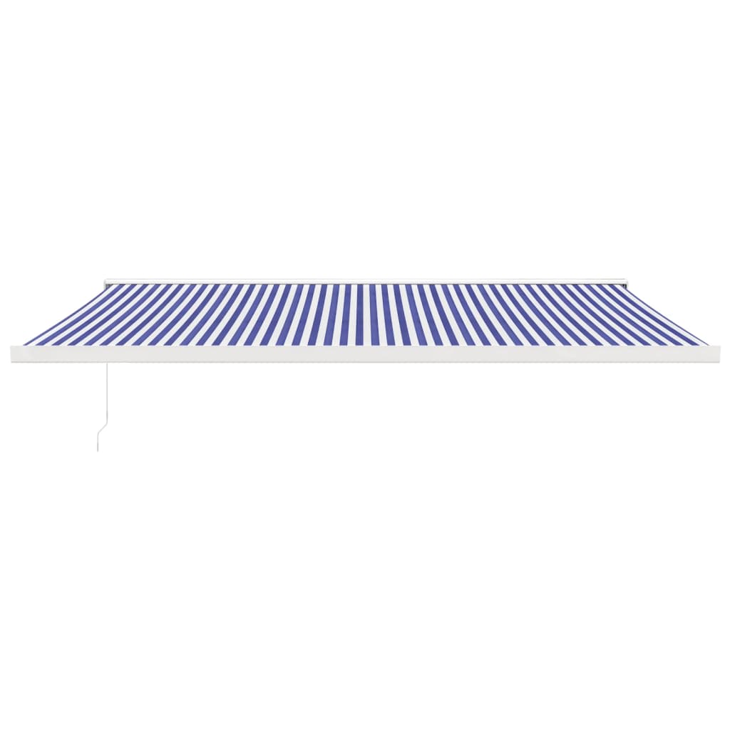 Vidaxl luifel ausziehbar 5x3 m Staub und Aluminiumblau und Weiß