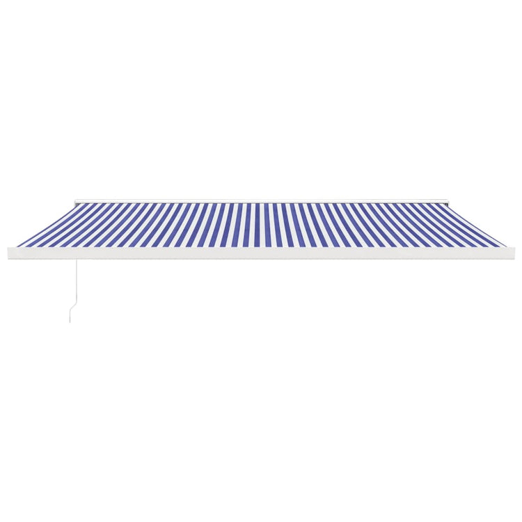 Vidaxl luifel ausziehbar 5x3 m Staub und Aluminiumblau und Weiß
