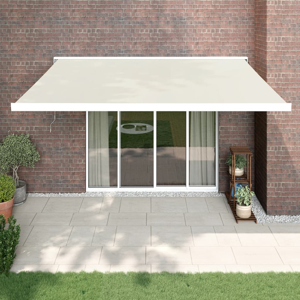 Vidaxl luifel erstreckt sich 4,5 x 3 Maust- und Aluminiumcreme -Colored