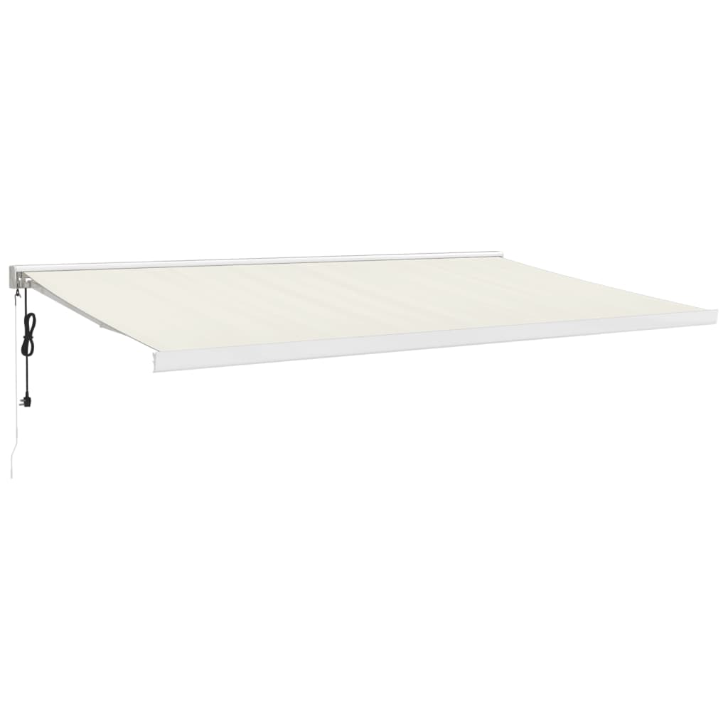 Vidaxl luifel erstreckt sich 5x3 m Staub und Aluminiumcreme -Colored