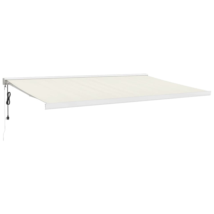Vidaxl luifel erstreckt sich 5x3 m Staub und Aluminiumcreme -Colored