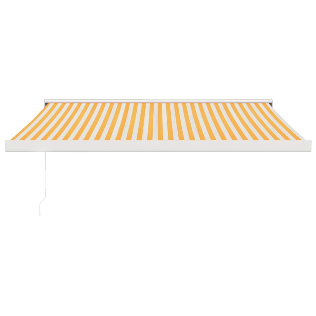 Vidaxl luifel ausziehbar 3x2,5 M Staub und Aluminiumgelb und Weiß