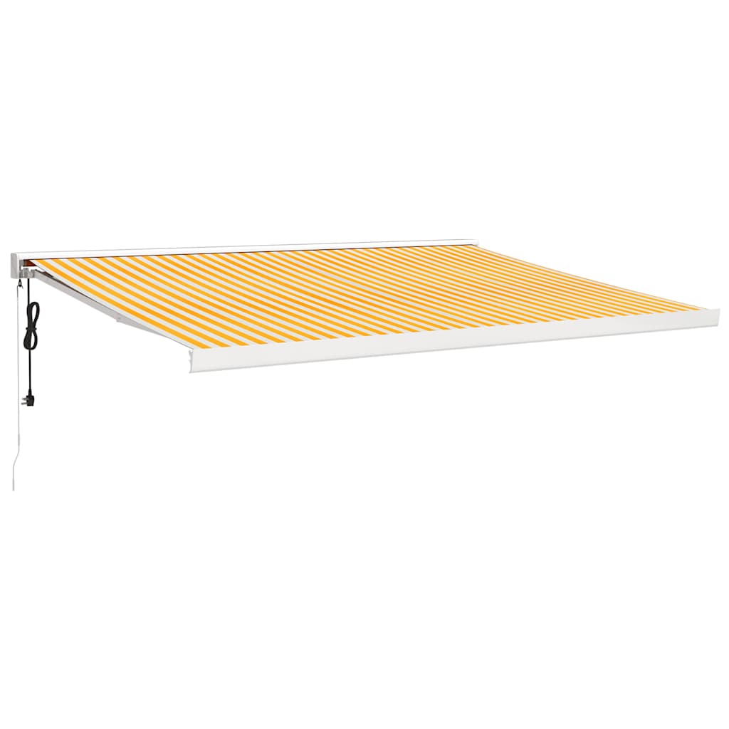Vidaxl luifel ausziehbar 4x3 M Staub und Aluminiumgelb und Weiß