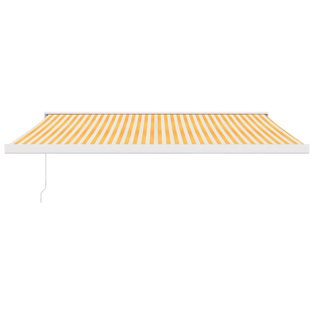 Vidaxl luifel ausziehbar 4x3 M Staub und Aluminiumgelb und Weiß