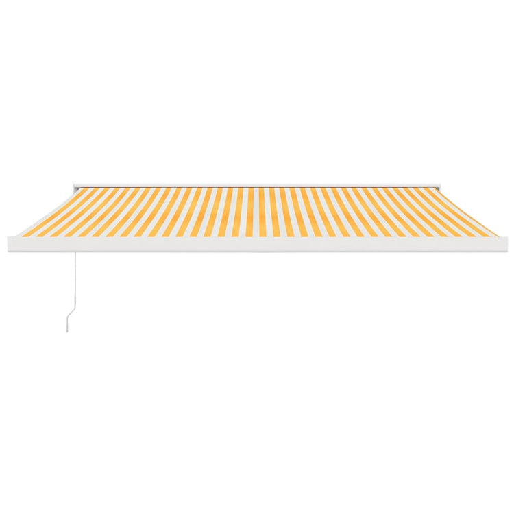 Vidaxl luifel ausziehbar 4x3 M Staub und Aluminiumgelb und Weiß