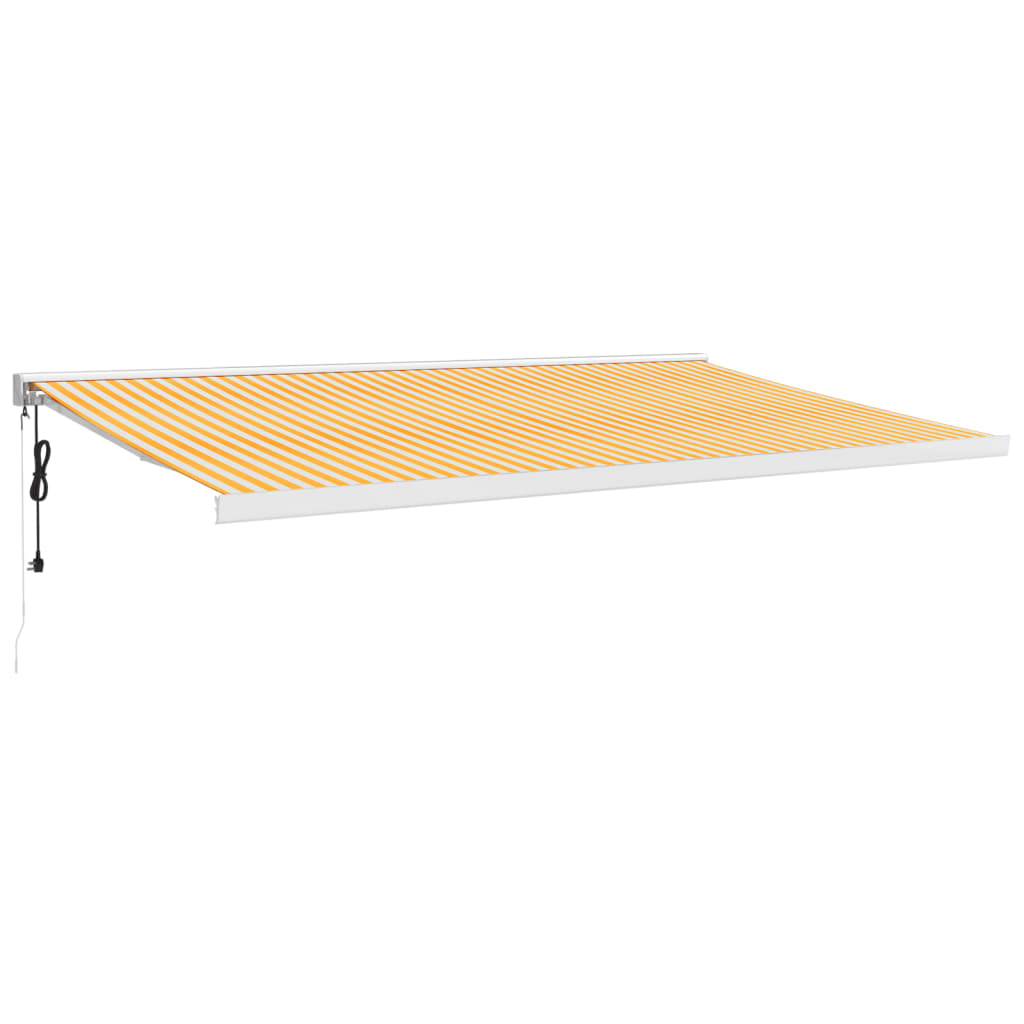 Vidaxl luifel ausziehbar 5x3 m Staub und Aluminiumgelb und Weiß