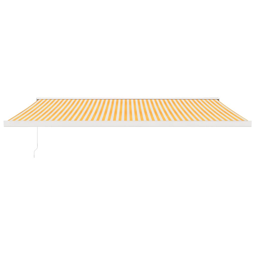 Vidaxl luifel ausziehbar 5x3 m Staub und Aluminiumgelb und Weiß