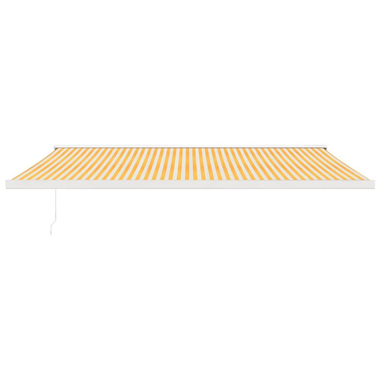 Vidaxl luifel ausziehbar 5x3 m Staub und Aluminiumgelb und Weiß