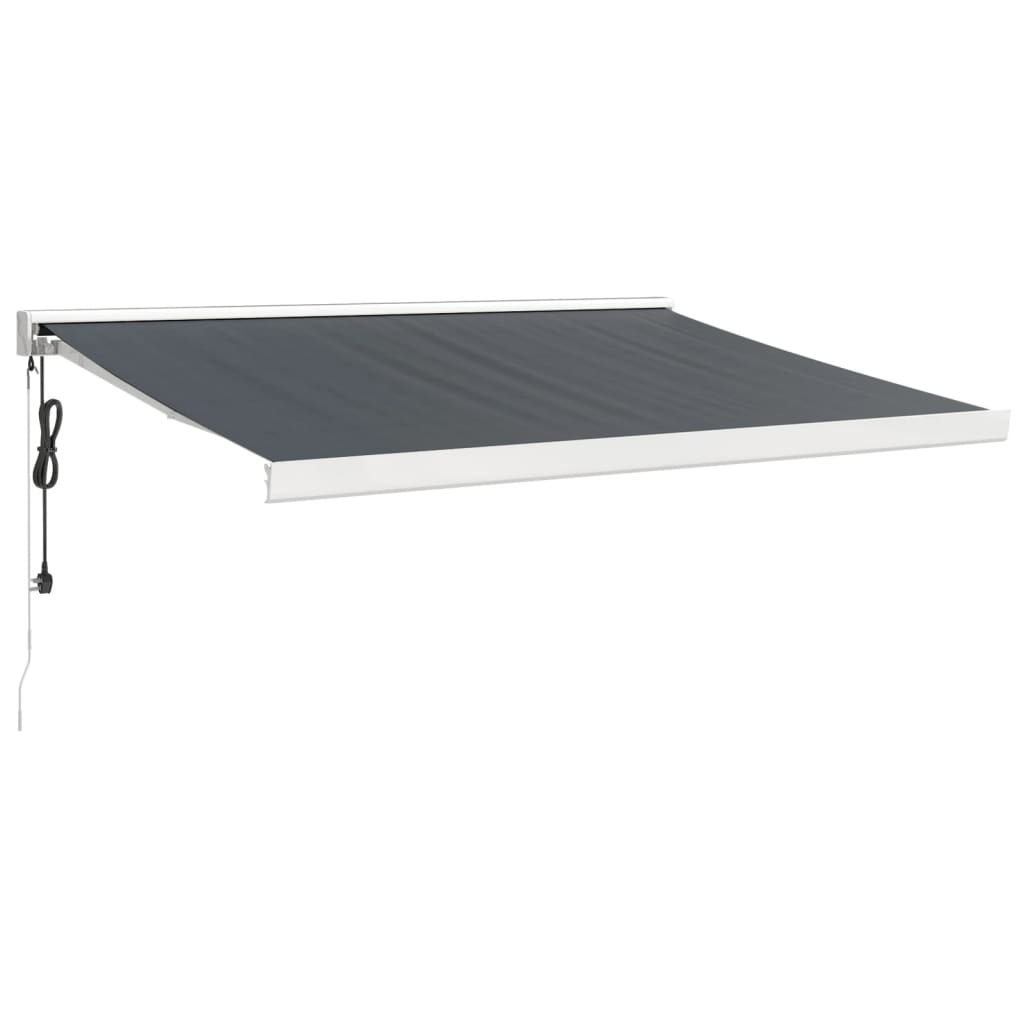 Vidaxl luifel ausziehbar 3x2,5 m Staub und Aluminium -Anthrazit -gelöscht